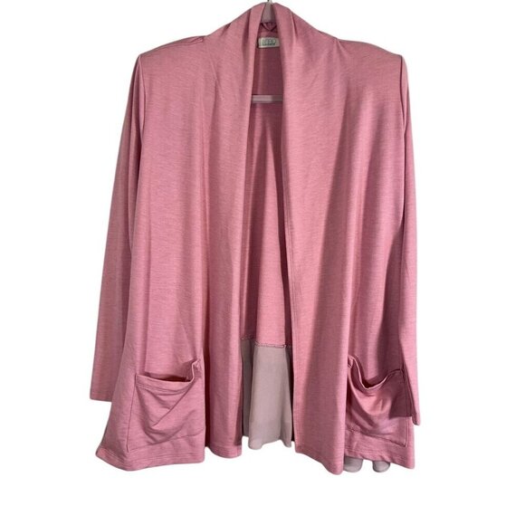 Logo Sweater M Pink Cardigan Swiss Dot Feminine Ballerina Neutral Casual Girly - Picture 1 of 12